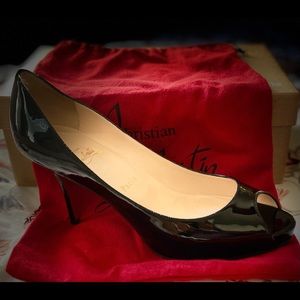 New Christian Louboutin Mater Claude 85 Patent Black. Size 40/10. Retail $645.00